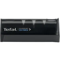 Messerschärfer TEFAL "Ice Force", schwarz, B:5,9cm H:4,7cm L:12,5cm, Kunststoff, Keramik, Messerschärfer, Schleifprozess(3Phasen), hochwertige japanische Keramikschleifscheibe