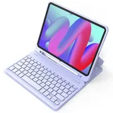 Inateck Tastatur Hülle kompatibel mit iPad Air 6 11 Zoll 2024, iPad 10 Gen. 2022, iPad Air 5/4 (2022/2020) 10,9 Zoll, iPad Pro 11 4/3/2/1, QWERTZ, mit Stifthalter, Abnehmbar, KB04002