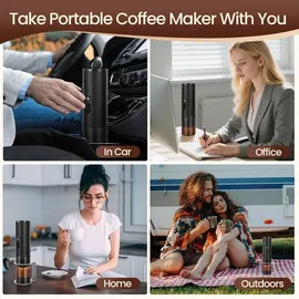 eirolace 3-in-1 Mini Espressomaschine 20 Bar schwarz
