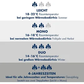 IRISETTE Micro Thermo - 135x200 cm 4-Jahreszeiten - Weiß