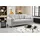 MID.YOU Couch Polyester 3-Sitzer Hellgrau