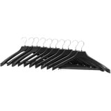 Tomplast 10er Set Kleiderbügel Hosenbügel Haken Steg B 50 cm schwarz Kunststoff Gross