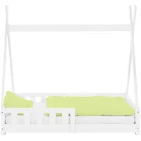 ML-Design Kinderbett Tipi 70 x 140 cm Kiefer weiß