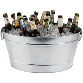 APS Getränkewanne -TIN-, 50 x 32 cm, H: 23 cm, Metall, verzinkt, mit Einsatz | 50x32x23cm