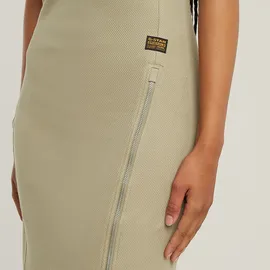 G-Star Asymmetric Zip Kleid Beige M