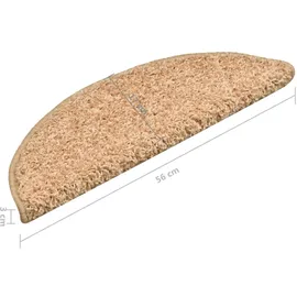 vidaXL Stufenmatten 15 Stk. 56x17x3 cm Gold Halbrund