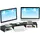 Relaxdays Monitorständer für 2 Monitore verstellbar Schwarz