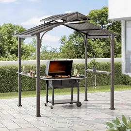 Sunjoy Stahl-Grill Gazebo Ecrins 153 cm x 242 cm Braun
