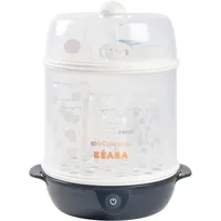 BÉABA BÉABA, 2-in-1-Flaschensterilisator, Skalierbar, Elektrisch mit Dampf, 2 in 1, 2 Fächer, Bis zu 8 Flaschen & Zubehör, Ultra schnell, Zeitschaltuhr, Steril'Express, Night Blue