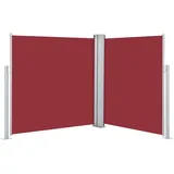 Seitenmarkise 160 x 600 cm Rot Polyester