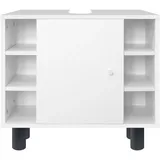 ML-Design Waschbeckenunterschrank Weiß 60x54x32 cm, Unterschrank aus MDF-Holz,