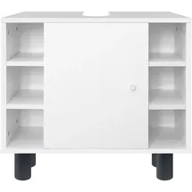 ML-Design Waschbeckenunterschrank Weiß 60x54x32 cm, Unterschrank aus MDF-Holz,