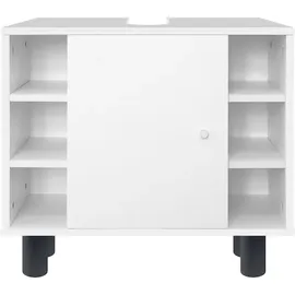 ML-Design Waschbeckenunterschrank Weiß 60x54x32 cm, Unterschrank aus MDF-Holz,