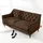 konsimo® Chesterfield Sofa 2-Sitzer Braun