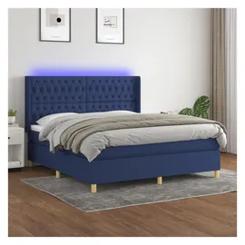 vidaXL Boxspringbett 180 x 200 cm Blau