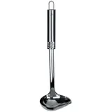Fackelmann Soßenlöffel 30 cm OVALGRIFF, Küchenhelfer mit ergonomischem Griff, Suppenkelle aus Edelstahl (Farbe: Silber), Menge: 1 Stück