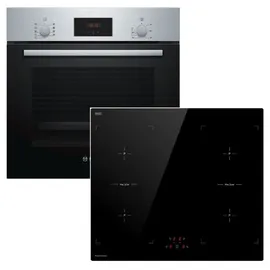 Bosch Herdset Bosch Einbau-Backofen mit Keenberk Induktionskochfeld Booster autark 60cm