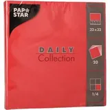 Papstar Servietten Daily Collection rot 2-lagig 16,0 x 16,0 cm 20 St.