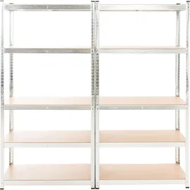 CLP 2er Set Steckregal G 90x40x180 silber