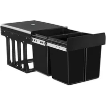Tectake Abfalleimer 30 l Schwarz
