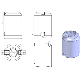VARILE Wassertank 100L Vertikal