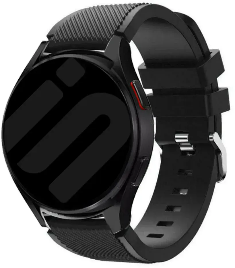 Strap-it ICE Smart TKS Rectangular 1.41 Armband Silikon für ICE Smart TKS Rectangular 1.41 - Schwarz - Schnallenverschluss