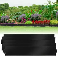 Ikodm Rasenkanten Metall 25m-25 stück 18cm Verzinkt Mähkante Metall Anpassbare Flexibel Beetumrandung Beeteinfassung für Rasen, Gartenpflanzen Gemüseanbau Floral