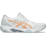 Asics Damen Volleyballschuhe GEL-FLARE, Größe 43 1⁄2 in Grau WHITE/BRIGHT SUNSTONE