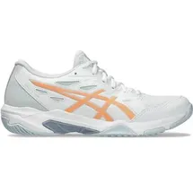 Asics Damen Volleyballschuhe GEL-FLARE, Größe 43 1⁄2 in Grau WHITE/BRIGHT SUNSTONE