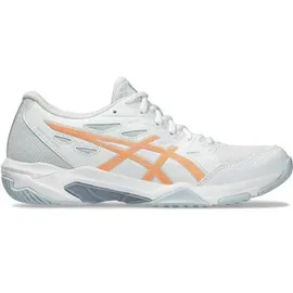 Asics Damen Volleyballschuhe GEL-FLARE, Größe 43 1⁄2 in Grau WHITE/BRIGHT SUNSTONE