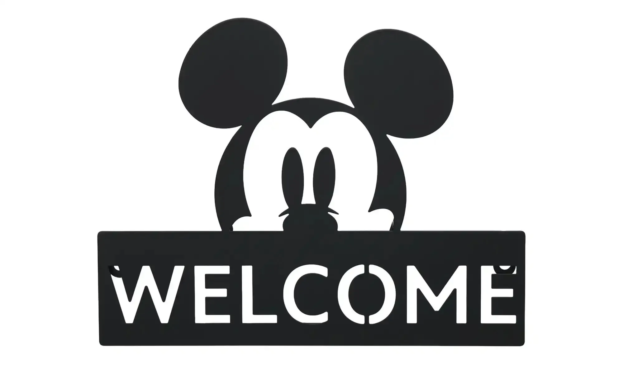 Disney LED Mickey Türschild   ¦ schwarz ¦ Metall ¦ Maße (cm): B: 30 H: 25 T: 1.0