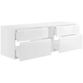 vente-unique Waschbeckenunterschrank hängend 150 x 46 cm Weiß