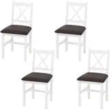 MCW Esszimmerstuhl F77 Stoff schwarz/weiß 4er Set