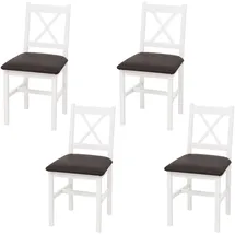 MCW Esszimmerstuhl F77 Stoff schwarz/weiß 4er Set