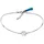 F Fußkette 925 Silber Lotusblüte + Quaste weiß