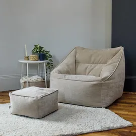 I.C.O.N. icon Sitzsack Beige, Kunststoff, 1-Sitzer, 100x80x88 cm, Hergestellt in Deutschland, Wohnzimmer Hocker Sitzsäcke, XXL Sitzsäcke