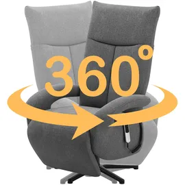 sit&more TV-Sessel Dance 74 x 112 x 82 cm grau elektrisch