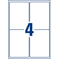 Avery Zweckform Etiketten wetterfest Polyester weiß 99,1x139mm VE=32 Etiketten