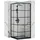 REA Concept Duschkabine 90 x 90 cm links schwarz transparent REA-K5478