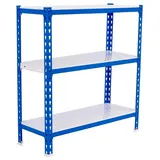 Proregal Schwerlastregal Small Metal Shark HxBxT 100 x 80 x 50 cm Fachlast 180 kg Blau-Weiß