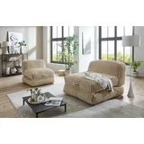 INOSIGN XXL-Sessel »Pia«, Loungesessel in Megacord, 2 Größen, Schlaffunktion und Pouf-Funktion