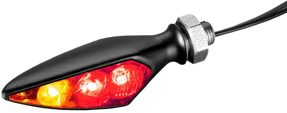 Kellermann Rhombus S Dark Rear-left Blinker Für Motorräder - Black - One Size