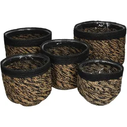 Pflanzgefäß JUTE schwarz XL