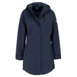 Elkline Damen Regenmantel Feel Good | wasserdicht halblang | verstellbare Kapuze Softshell Regenjacke | 2022023, Farbe:darkblue, Größe:40 - 40