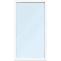 Fenster 110x100 cm, Kunststoff Profil aluplast IDEAL® 4000, Weiß, 1100x1000 mm, einteilig festverglast, 2-fach Verglasung, individuell konfigurieren