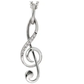 Jobo Anhänger Notenschlüssel Musik 585 Weißgold