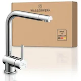 wasserwerk Spültischarmatur »WK 4, Wasserhahn, Küche, Einhebelmischer«, silberfarben