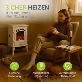 Juskys Elektrokamin 2000 W Weiß