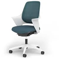 Ergotopia WellBack Bürostuhl weiß/blau (RGOWB-WB)