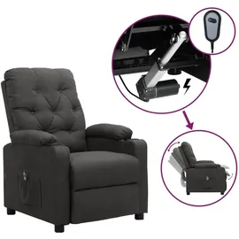 vidaXL Relaxsessel Elektrisch 93 x 96,5 x 0 cm Dunkelgrau mit Fernbedienung
